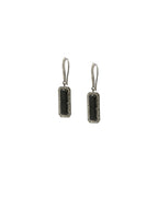 black onyx slab earrings