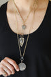 14K Rose Gold & Silver Hammered Coin Pendant with Polki Diamond