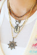 Alternating Two Tone Cut Out Diamond Star Pendant