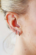 14K Gold Tri Diamond Single Stud