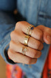 14K Yellow Gold Vertical Baguette Diamond Ring