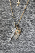 14K Sunburst Evil Eye with Emerald