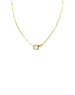 Simple Gold Paper Clip Lock Necklace