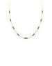 14K Gold Inlaid Black Onyx Rectangle Necklace