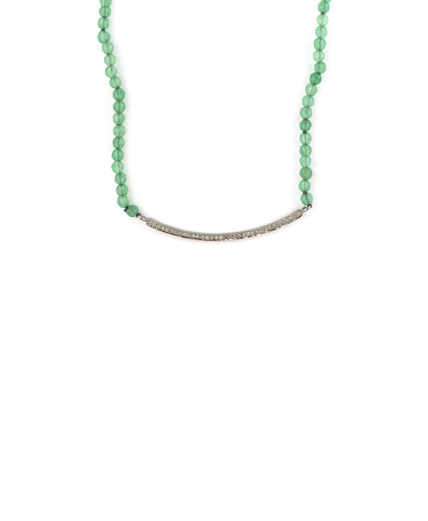 The Lina Necklace: Green Onyx