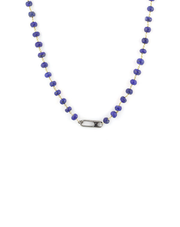 The Gemma Lock Necklace: Wired Lapis