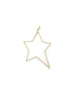 14K Gold Large Open Diamond Star Charm