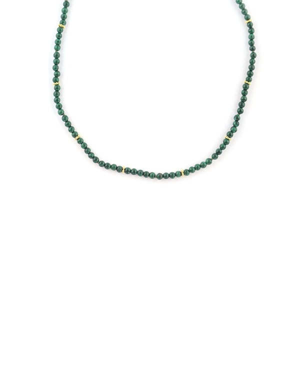 3mm Green Malachite Bali Necklace