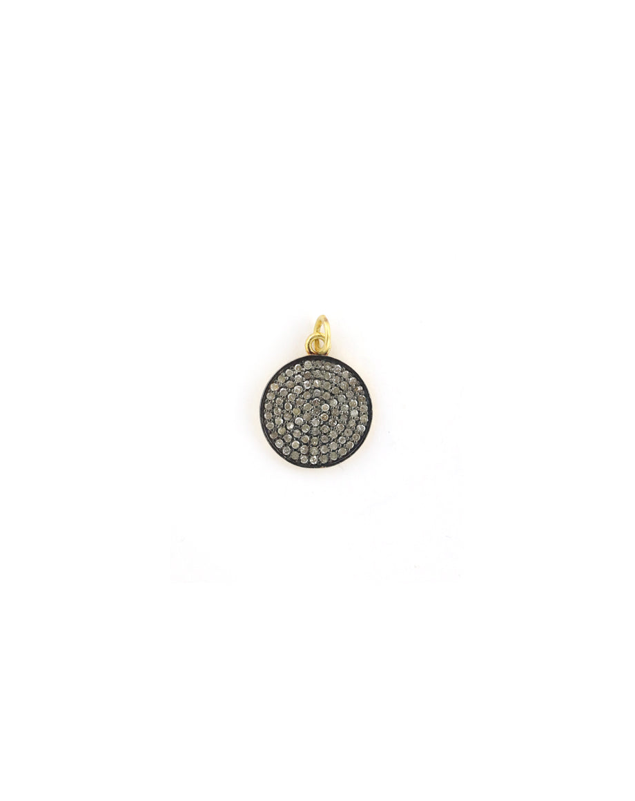 Pave Diamond Disc Charm