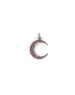 Pink Sapphire Crescent Moon Charm
