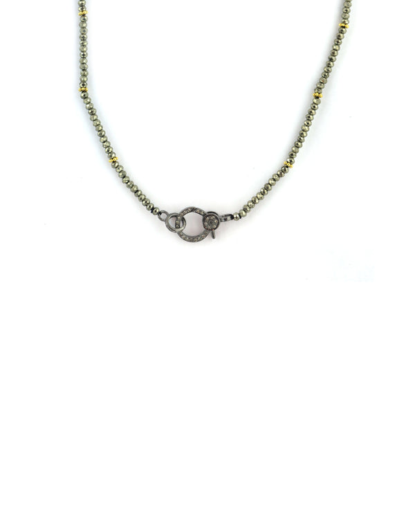 The Eva Lock Necklace: Knotted Pyrite