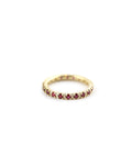 14K Gold Alternating Ruby Diamond Eternity Ring
