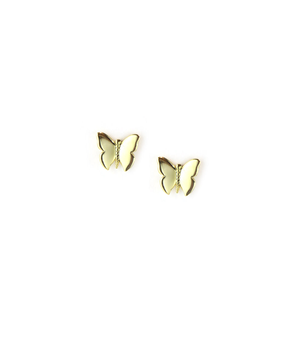 Simple Gold Butterfly Studs