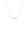14K Gold Multi Pave Diamond Circle Necklace