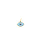 14K Gold Small Turquoise Evil Eye Charm