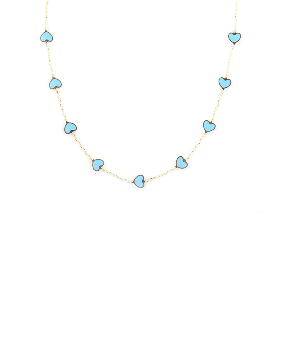 Diamond Small Turquoise Heart Necklace | BE LOVED Jewelry